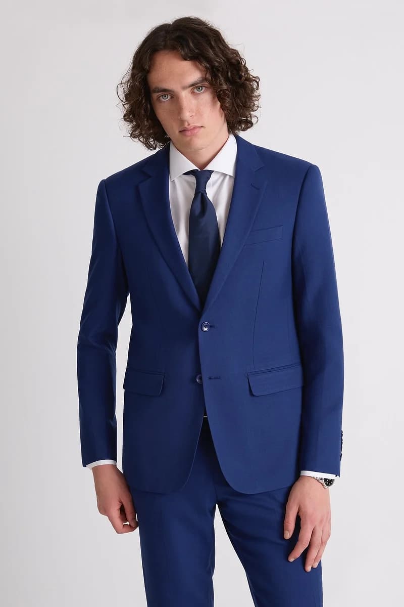 French Blue Suit Jacket photo 1